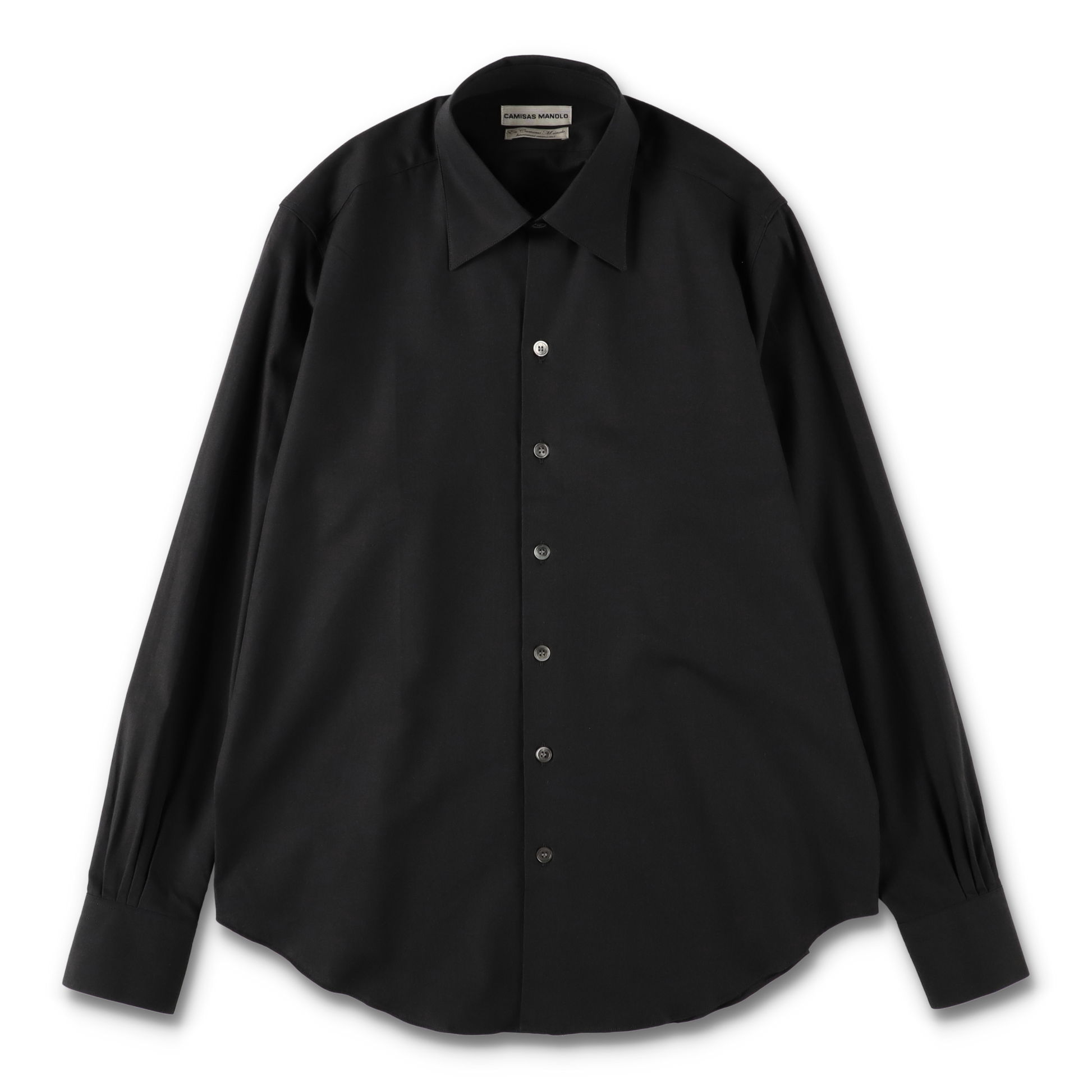 BLACK NORMAL SHIRT - CAMISAS MANOLO 正面