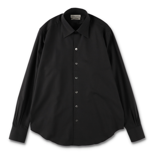 BLACK NORMAL SHIRT - CAMISAS MANOLO 正面