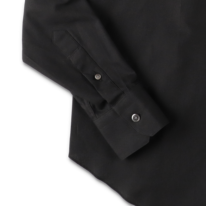 BLACK NORMAL SHIRT - CAMISAS MANOLO 袖のディテール