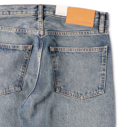 LOOSE DENIM DARK BLUE VINTAGE - SUNFLOWER ポケットのディテール