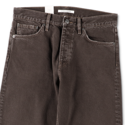 LOOSE DENIM  VINTAGE BROWN - SUNFLOWER ウエストのディテール