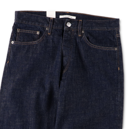 LOOSE DENIM SIMPLE RINSE BLUE - SUNFLOWER ウエストのディテール
