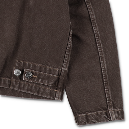 WORKER JAKET VINTAGE BROWN - SUNFLOWER ボタンのディテール