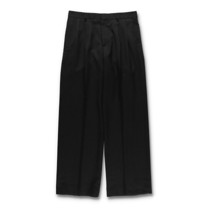 WIDE PLEATED TROUSER BLACK - SUNFLOWER 正面