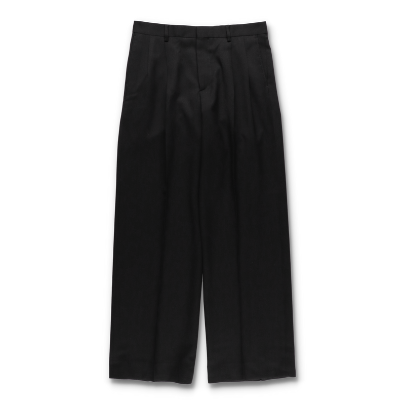 【THEAIRTOWN】ワイドブラックフラワーパンツ SUNFLOWER - WIDE PLEATED TROUSER BLACK – STUDY SHOWROOM STORE