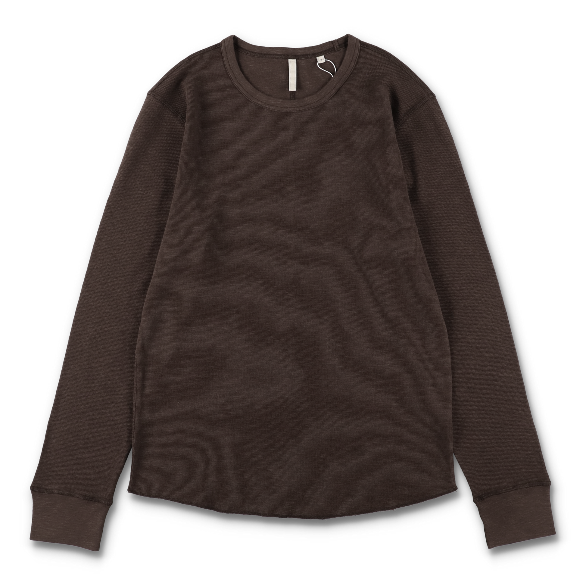 WAFFLE TEE LS BROWN - SUNFLOWER 正面