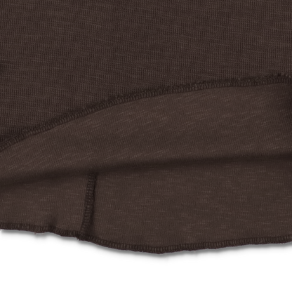 WAFFLE TEE LS BROWN - SUNFLOWER 裾のディテール