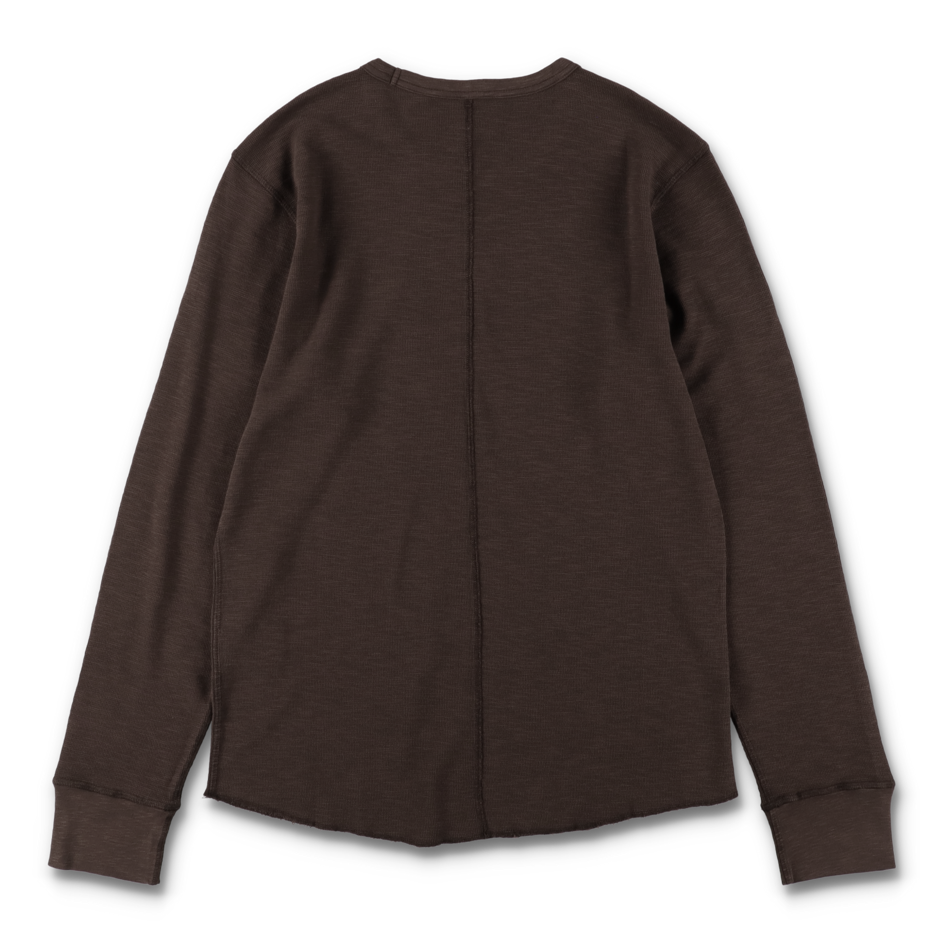 WAFFLE TEE LS BROWN - SUNFLOWER 背面