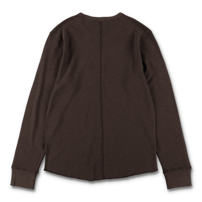 WAFFLE TEE LS BROWN - SUNFLOWER 背面