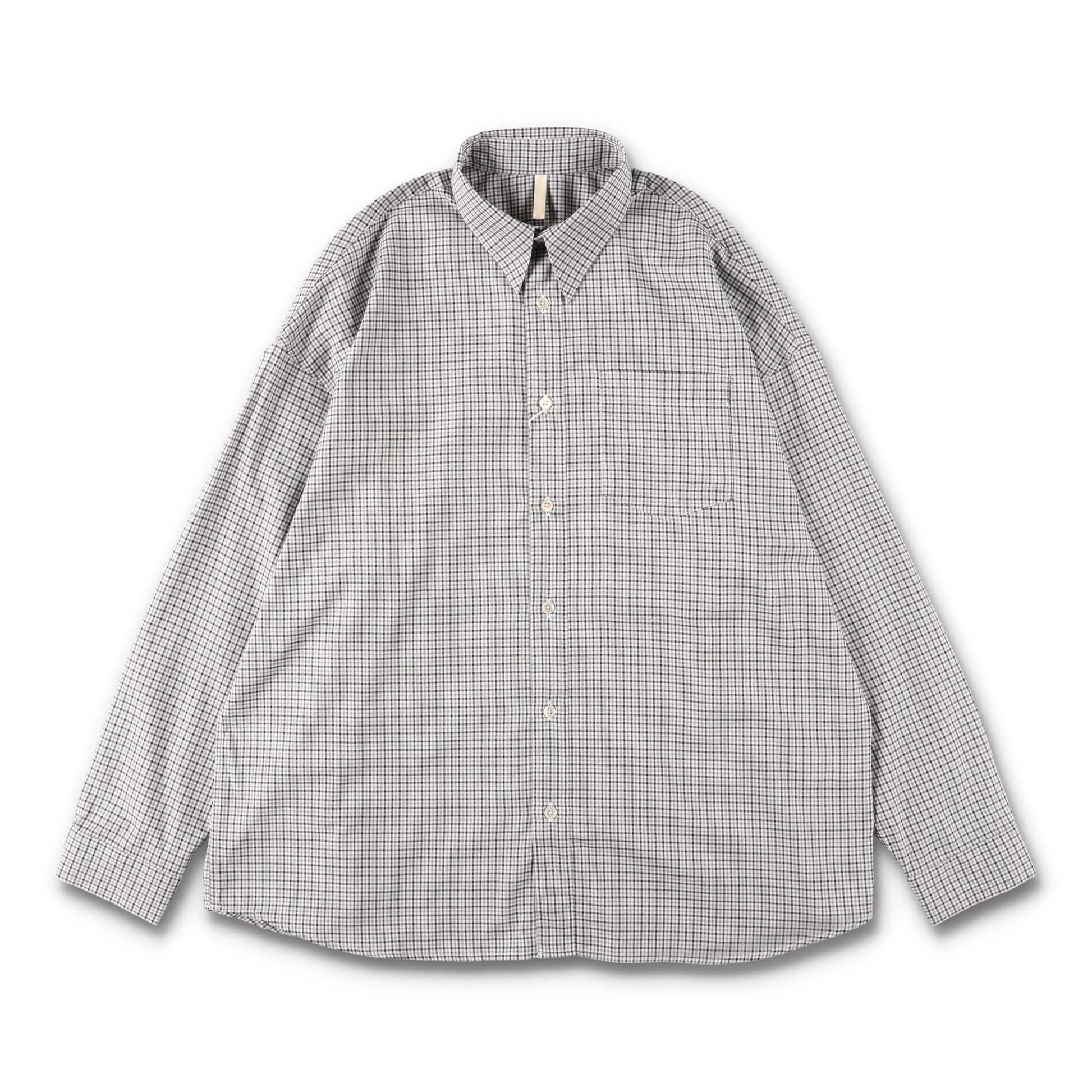 STABLE SHIRT GREY CHECK - SUNFLOWER 正面