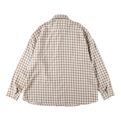 STABLE SHIRT BROWN CHECK - SUNFLOWER 背面