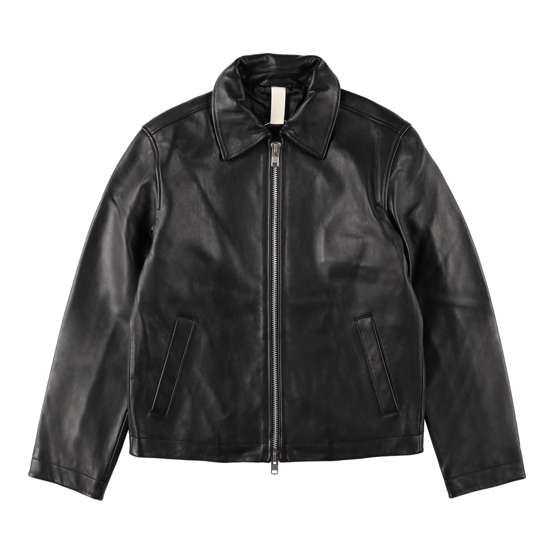 SUNFLOWER - SHORT LEATHER JAKET BLACK – STUDY SHOWROOM STORE