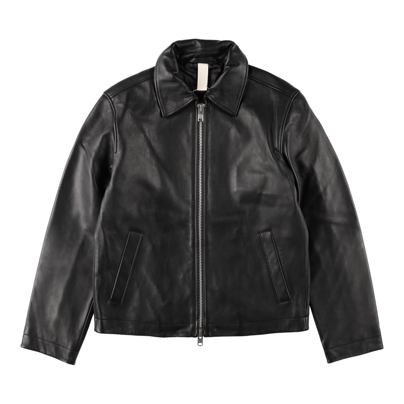 SUNFLOWER - SHORT LEATHER JAKET BLACK – STUDY SHOWROOM STORE