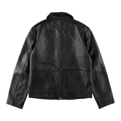 SHORT LEATHER JAKET BLACK - SUNFLOWER 背面