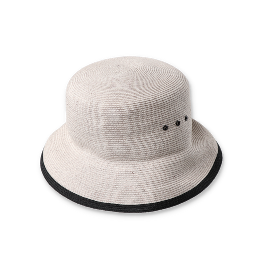 BRAID BUCKET HAT BEIGE - SOLARIS&Co. 正面
