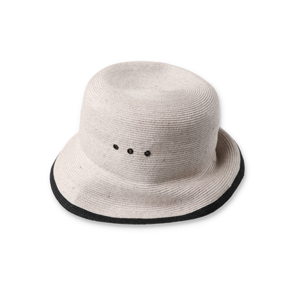 BRAID BUCKET HAT BEIGE - SOLARIS&Co. 側面