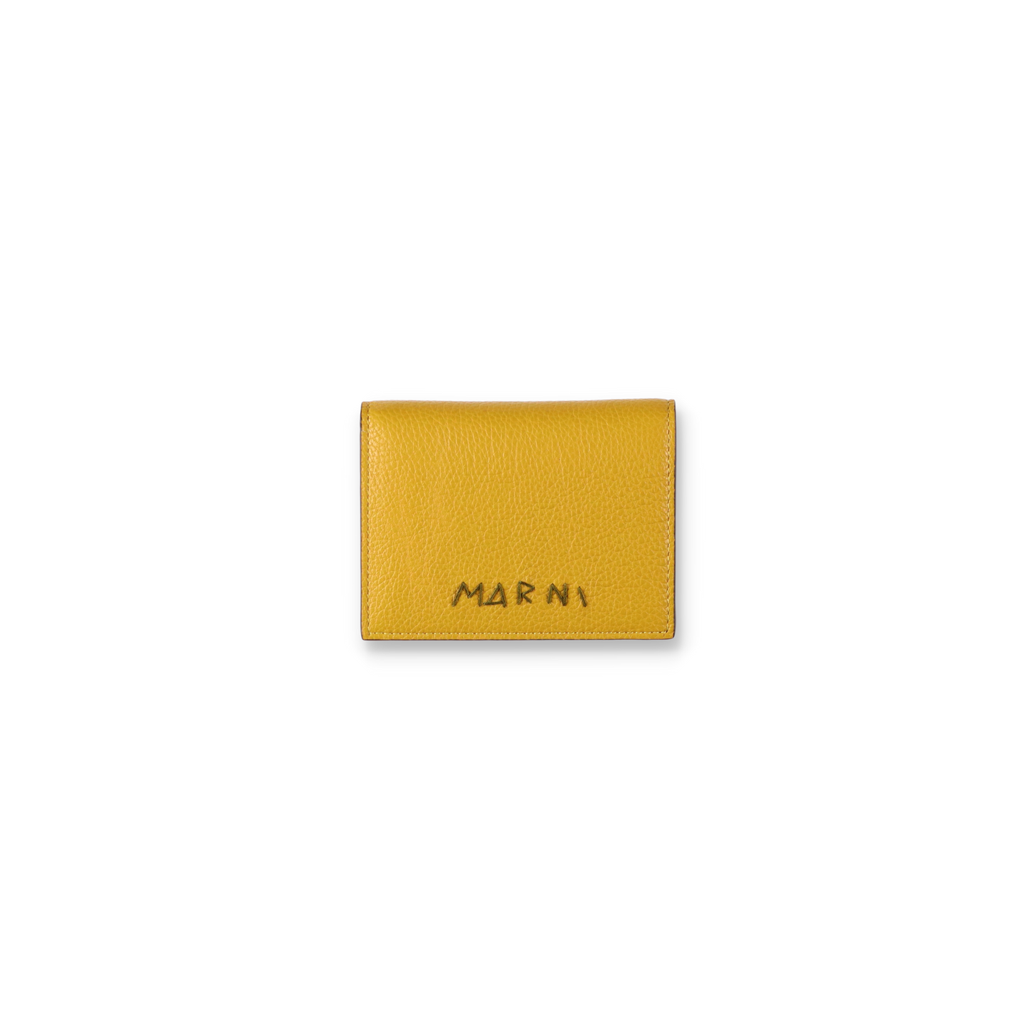 MARNI Leather bifold wallet with Marni Mending embroidery Light Curry【PFMI0098U0】(N)