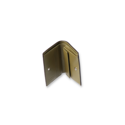 MARNI Leather bifold wallet with Marni Mending embroidery Light Curry【PFMI0098U0】(N)