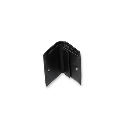 MARNI Leather bifold wallet with Marni Mending embroidery Black【PFMI0098U0】(N)