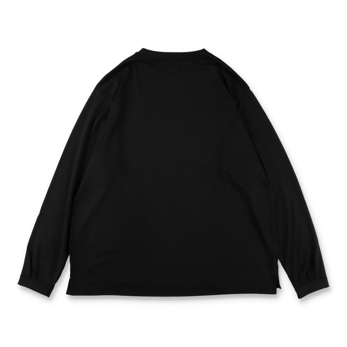 MAYKAM WOOL JERSEY L/S TEE BLACK - 背面