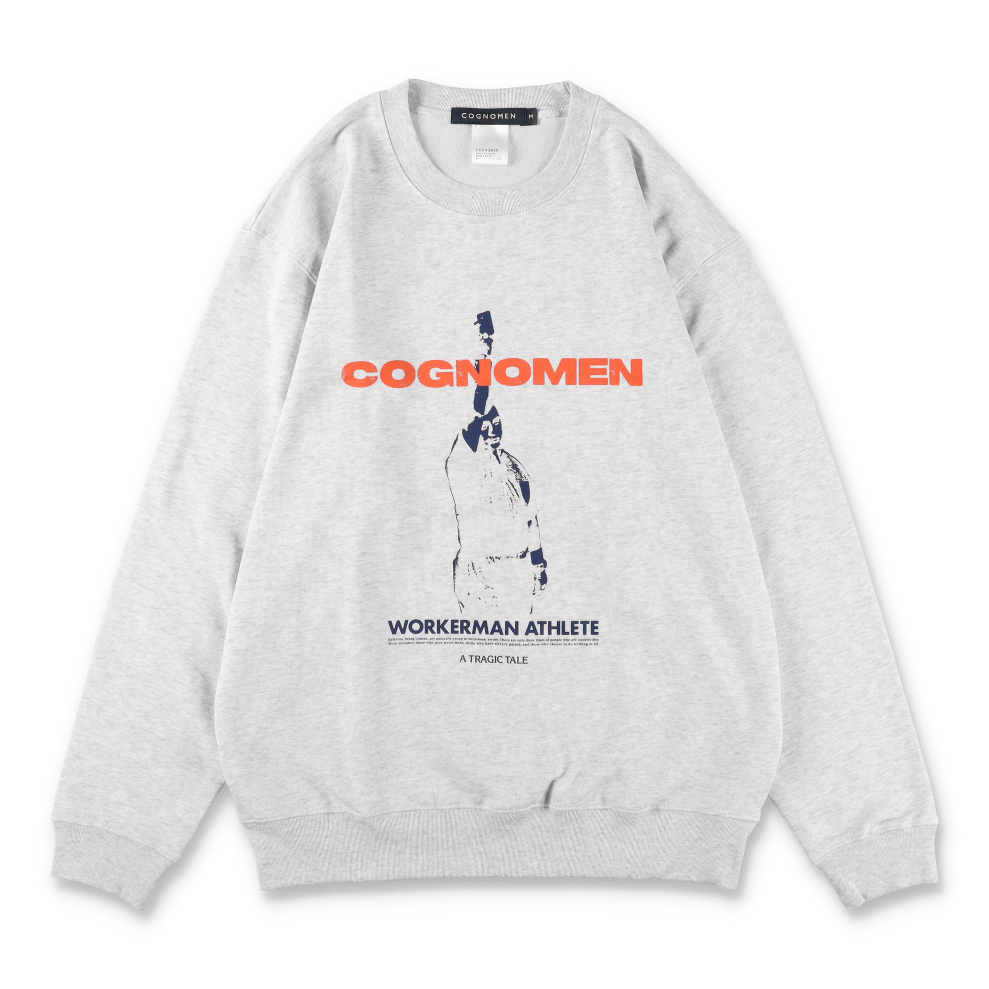 COGNOMEN WORKER-MAN ATHLETE SWEAT SHIRT Heather Grey - 正面