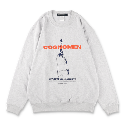COGNOMEN WORKER-MAN ATHLETE SWEAT SHIRT Heather Grey - 正面