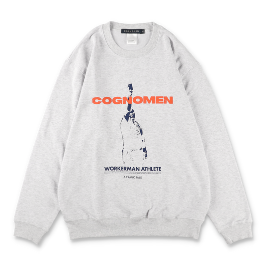 COGNOMEN WORKER-MAN ATHLETE SWEAT SHIRT Heather Grey - 正面