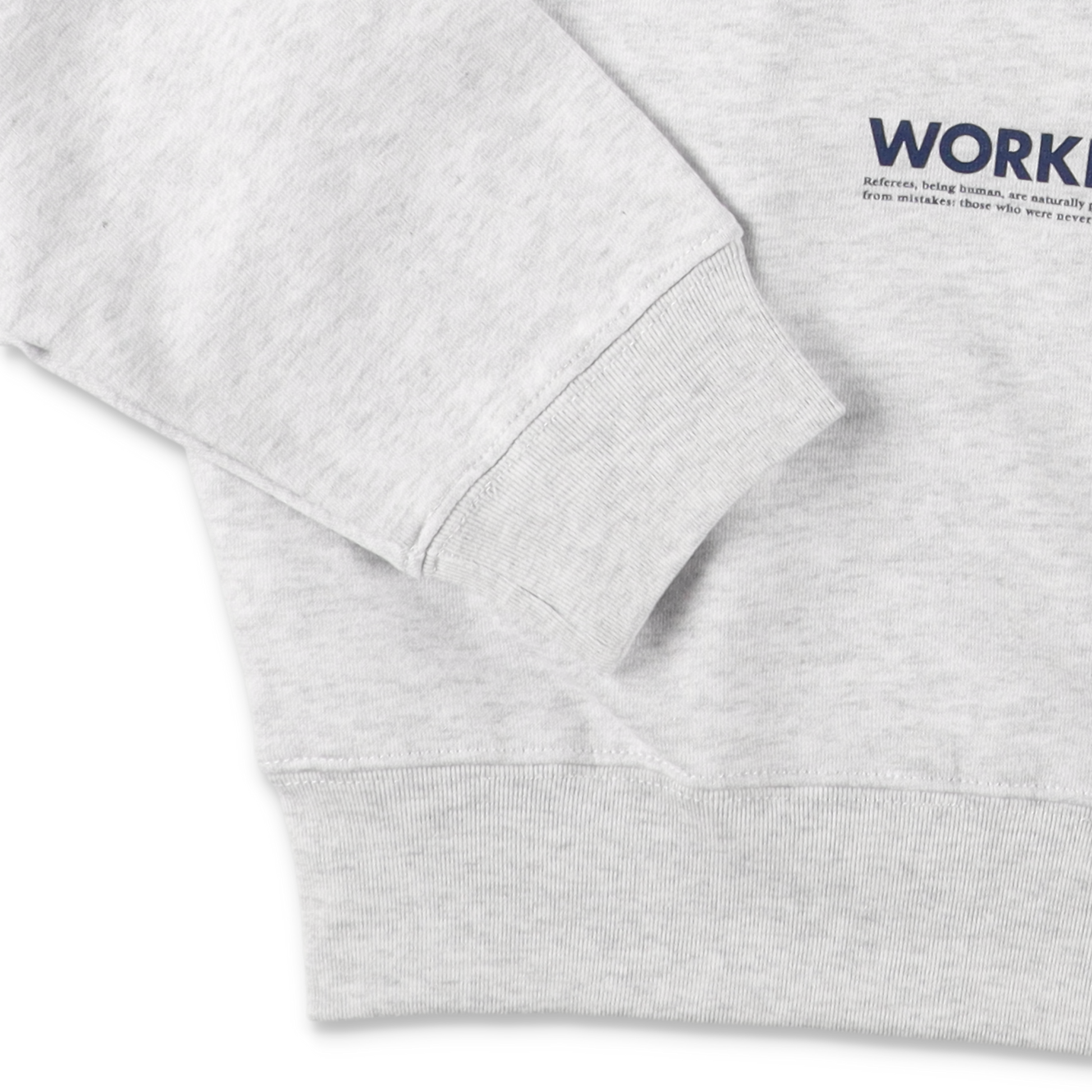 COGNOMEN WORKER-MAN ATHLETE SWEAT SHIRT Heather Grey - 袖口ディテール