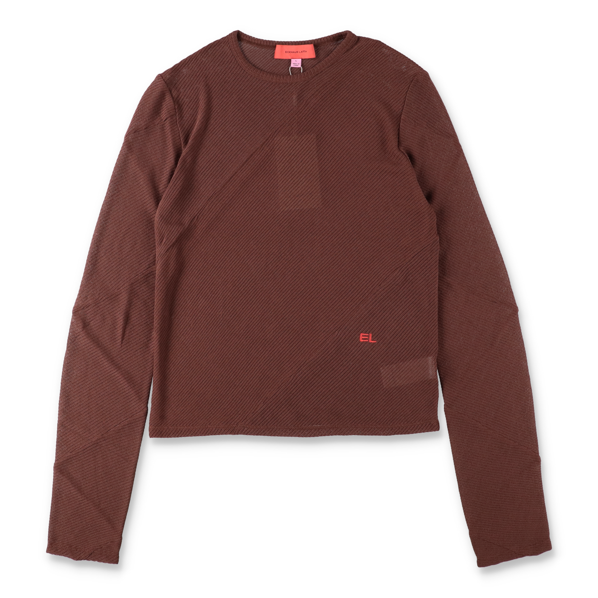 25ss ECKHAUS LATTA 長袖 カットソー ECKHAUS LATTA - SPIRAL LONG SLEEVE WOOD – STUDY SHOWROOM STORE