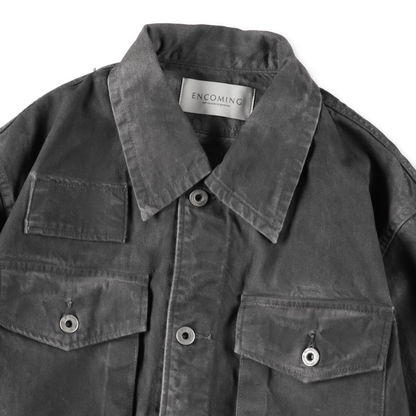 ENCOMING ZIP SHORT BLOUSON BROWN [ZSBL-BR] (N)