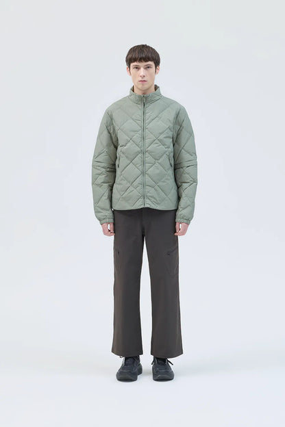 Hiking Patrol Path Inner Brushed Jacket Stone 着用イメージ 正面