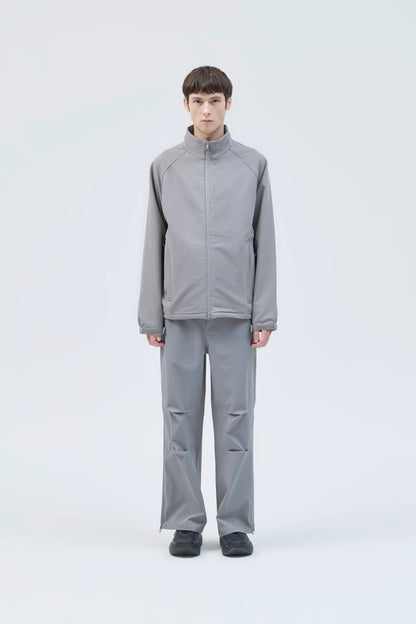 Hiking Patrol Path Inner Brushed Jacket Stone 着用イメージ 正面