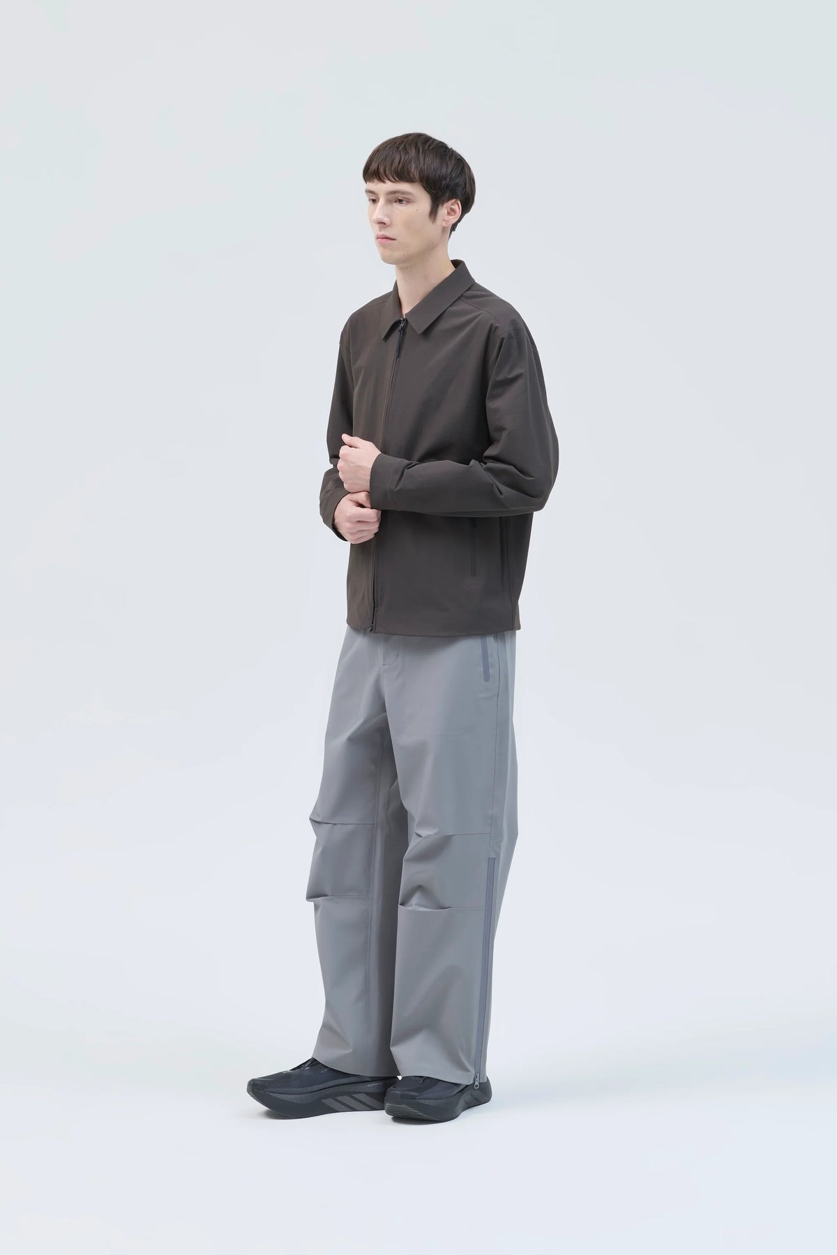 Hiking Patrol Edge Softshell Shirt Slate Brown 着用イメージ 側面