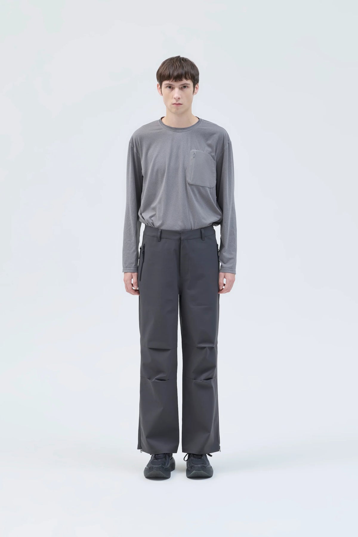 Hiking Patrol Arc 3L Shell Trouser Charcoal Black 着用イメージ 正面 全身スタイリング