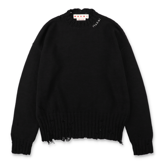 MARNI Twisted Crewneck Sweater Black【GCMG0210A0】(N)
