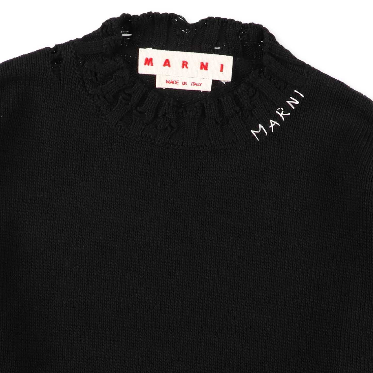 MARNI Twisted Crewneck Sweater Black【GCMG0210A0】(N)
