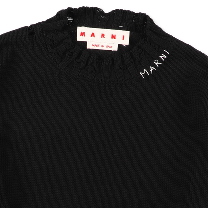 MARNI Twisted Crewneck Sweater Black【GCMG0210A0】(N)