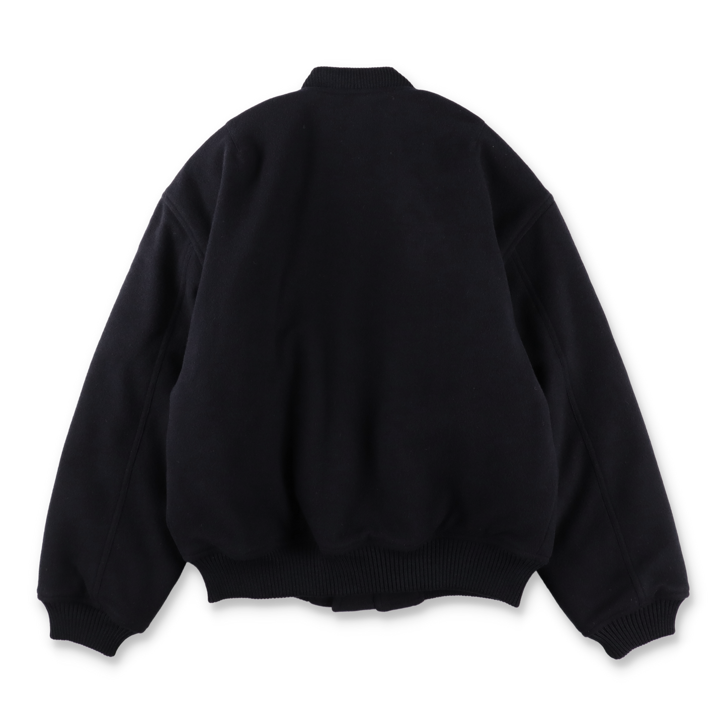 SUNFLOWER WOOL BOMBER NAVY　背面