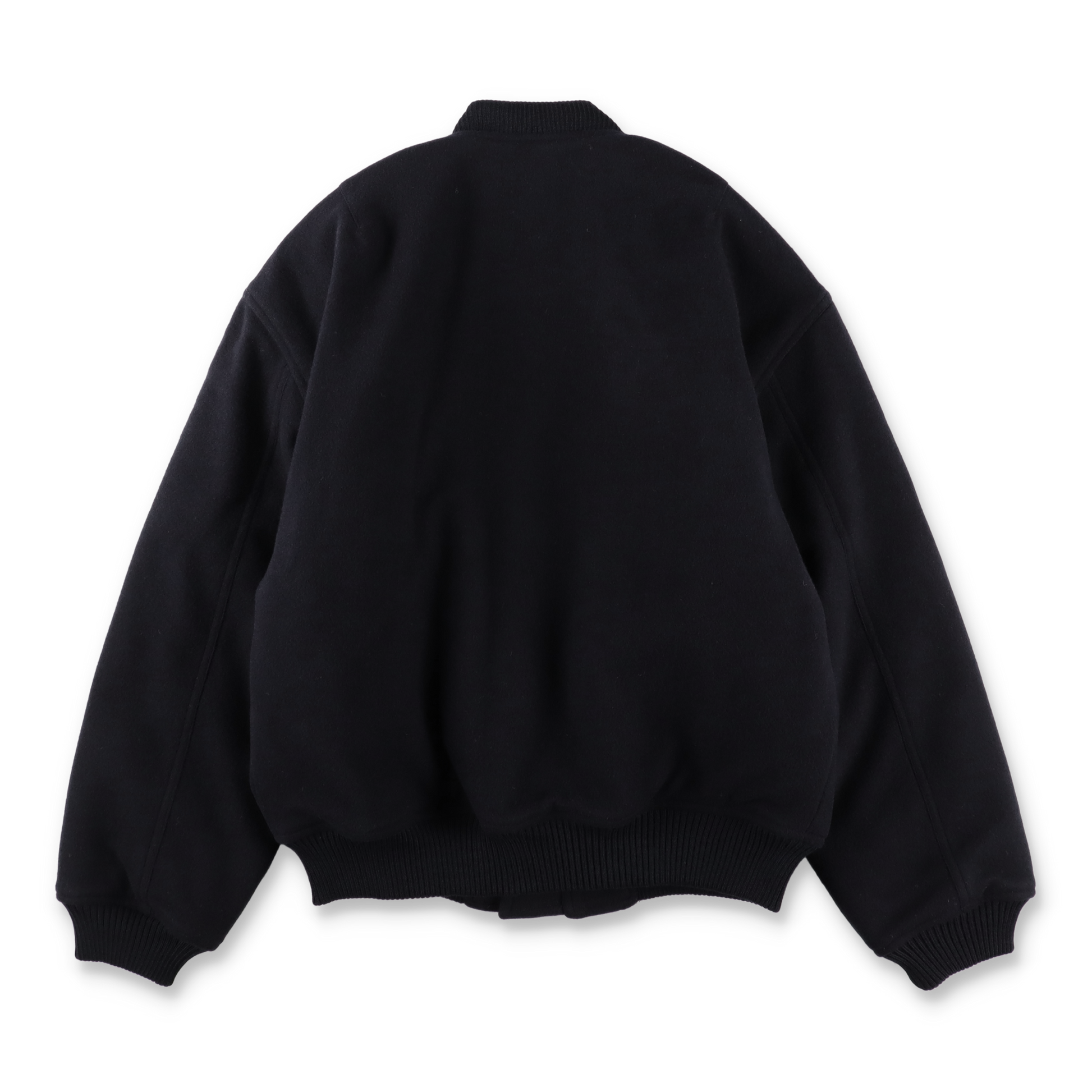 SUNFLOWER WOOL BOMBER NAVY　背面