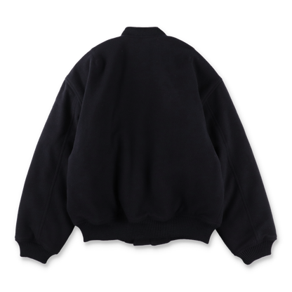 SUNFLOWER WOOL BOMBER NAVY　背面