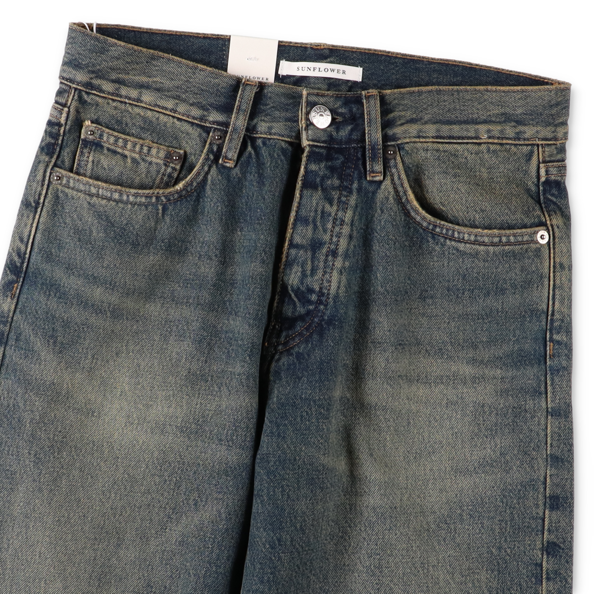 SUNFLOWER LOOSE DENIM DIRTY BLUE　腰まわり