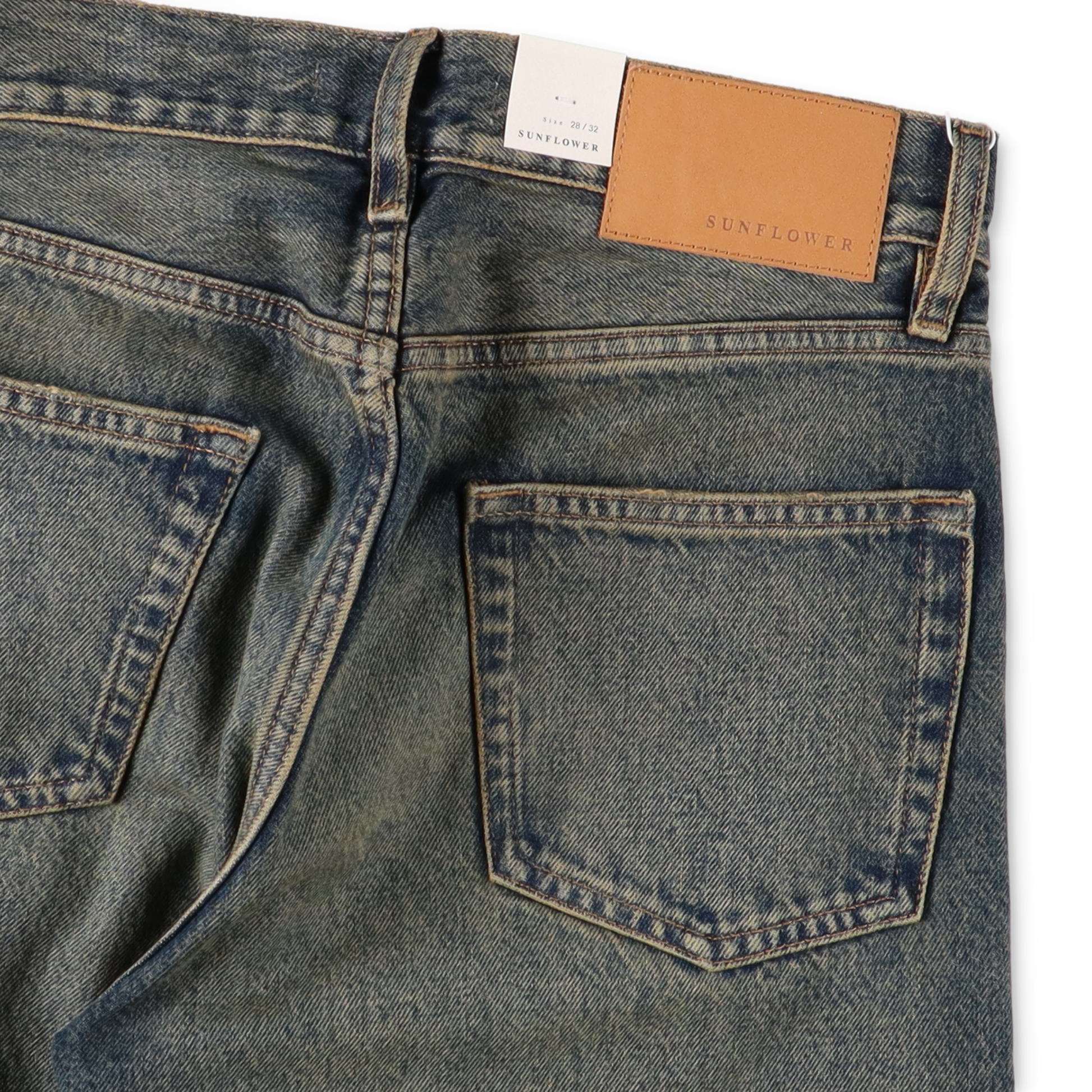 SUNFLOWER LOOSE DENIM DIRTY BLUE　ポケット部分