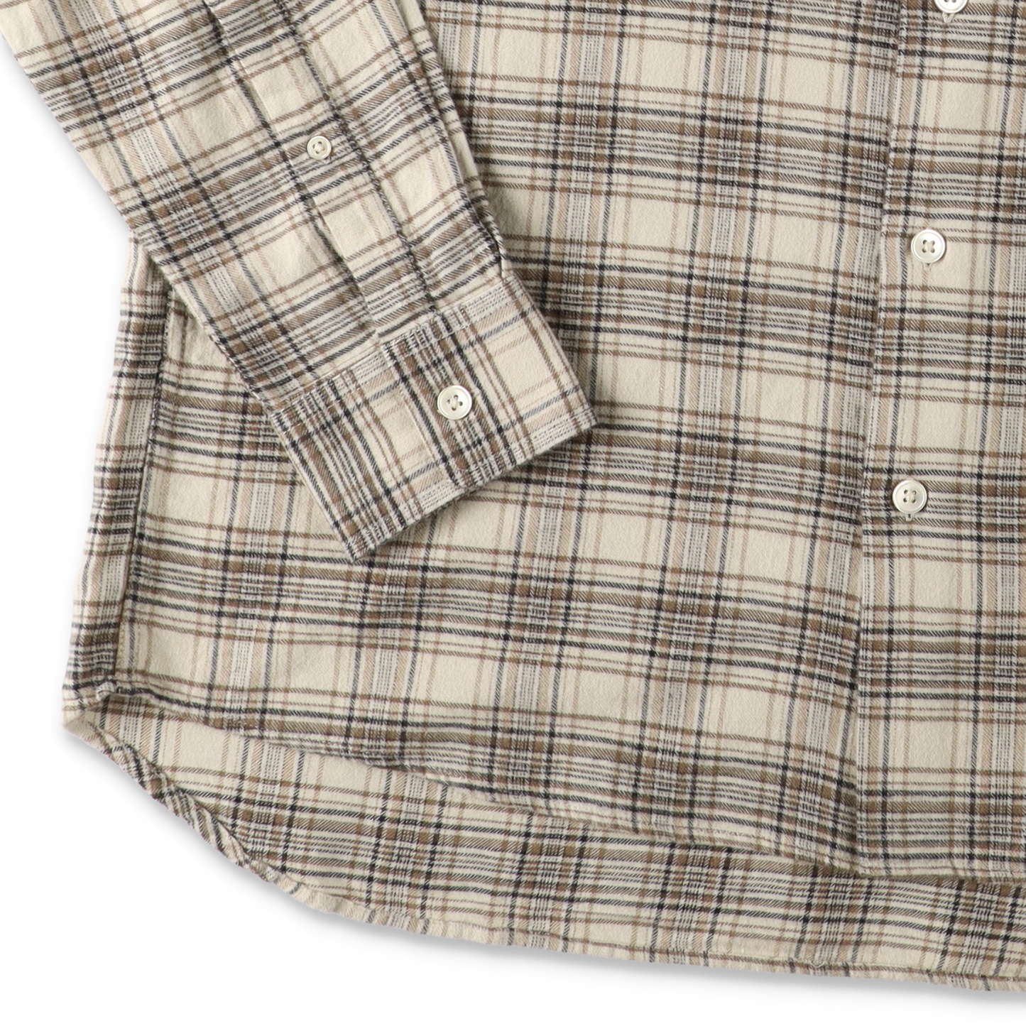 SUNFLOWER STUDIO SHIRT SAND　袖口