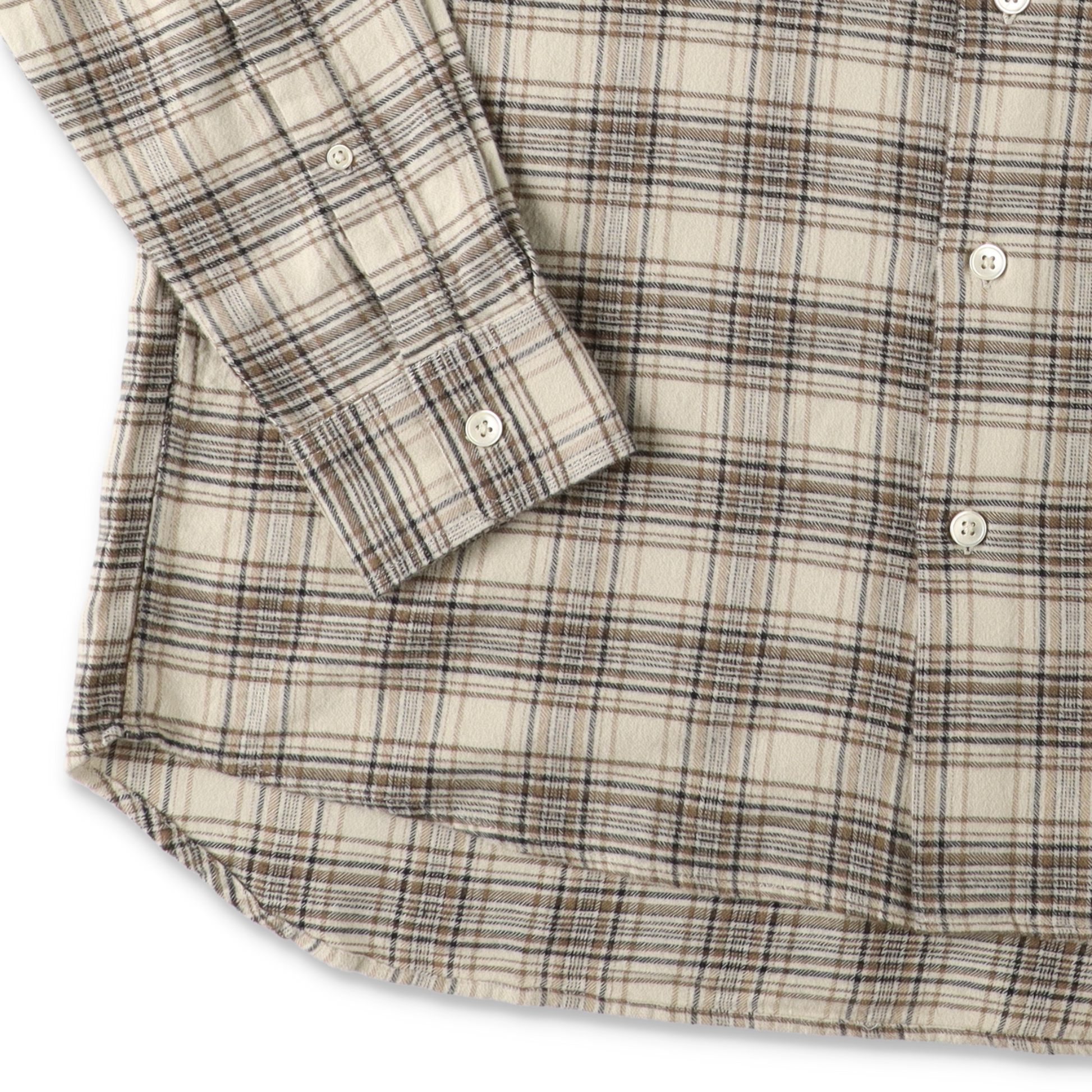 SUNFLOWER STUDIO SHIRT SAND　袖口