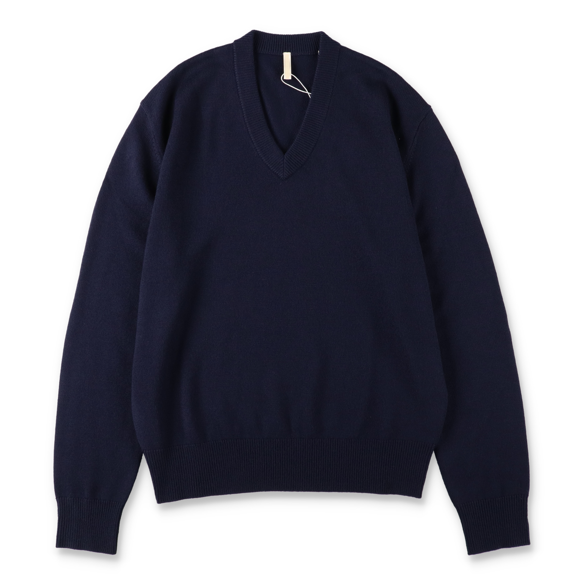 SUNFLOWER MOON MERINO V NECK NAVY　正面