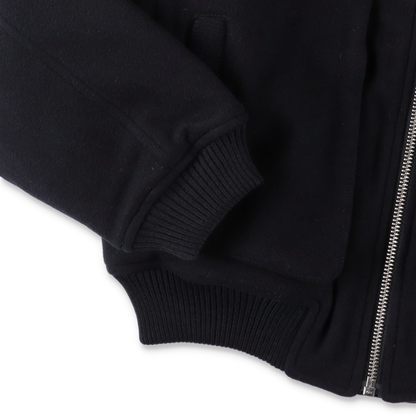 SUNFLOWER WOOL BOMBER NAVY　袖口