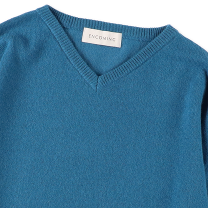 ENCOMING KNITTED V NECK JUMPER LIME【KNVJU-LI】(N)