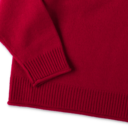 UNIVERSAL PRODUCTS. FELTED MERINO WOOL FOODIE KNIT RED【253-60204】(N)