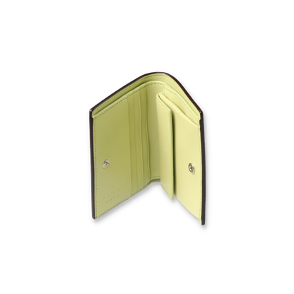 MARNI Leather bifold wallet with Marni Mending embroidery Brown【PFMI0098U0】(N)