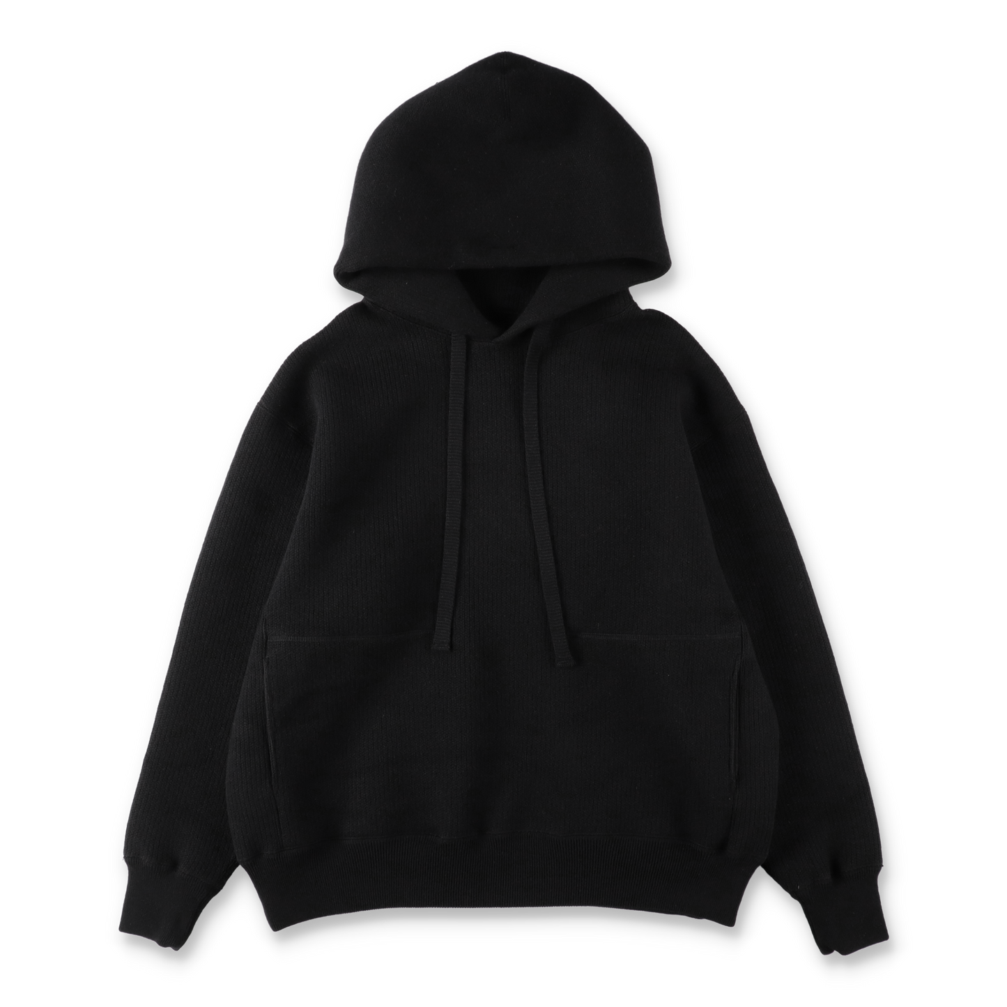 MAYKAM WOOL SWEAT HOODIE BLACK【2502-095】(N)